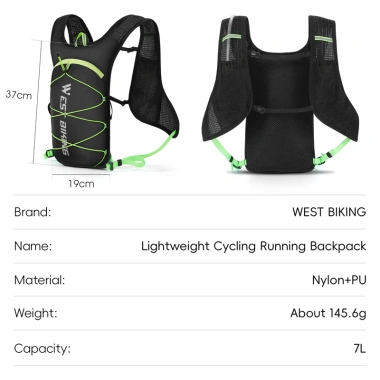 WEST BIKING Ba Lô Xe Đạp Có Túi Nước, Phù Hợp Đường Dài Ngoài Trời – Giá chỉ 154.000₫ 6