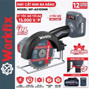 WF-AG100MN Máy Cắt Mini Không Chổi Than 3 Tốc Độ Tự Ngắt An Toàn - 899.000₫