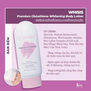 Whisis Glutathione Sữa Dưỡng Thể Ban Đêm 200ml-300ml - Kích Trắng Tế Bào Gốc, 350.000₫ 3