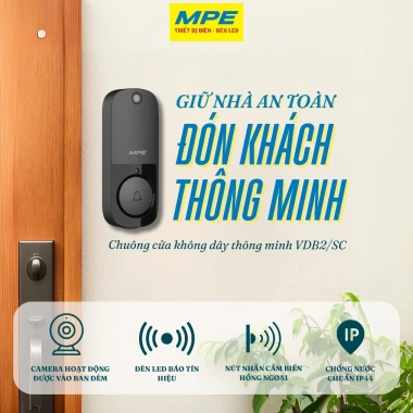 WIFI chuông cửa không dây thông minh 38 âm, camera VDB2/SC MPE - 1.015.000₫