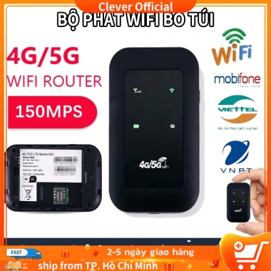 WiFi Di Động 4G/5G 150Mbps - Tốc Độ Cao, Dùng Thẻ SIM, Hỗ Trợ Tất Cả Nhà Mạng, Giá Chỉ 207.000₫