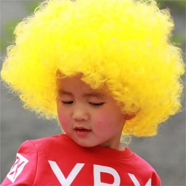 Wig tóc giả cầu vồng nổ đầu - Đồ chơi chú hề hài hước cho lễ hội, cosplay giá 46k