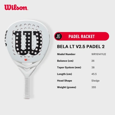 Wilson Bela LT V2.5 WR161.411U2 - Vợt Padel Đỉnh Cao, Giá Giảm 8.150.000₫ 8 Wilson Bela LT V2.5 WR161.411U2 - Vợt Padel Đỉnh Cao, Giá Giảm 8.150.000₫ 8