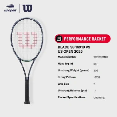 Wilson Blade 98 V9 US Open 2.025 – Vợt Tennis Hiệu Suất Cao, Giá 9.229.000 VNĐ