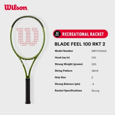 Wilson Blade Feel 100 Vợt Tennis Căng Dây WR117.410U Giá 3.082.000 Bám và Kiểm Soát