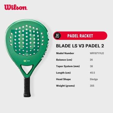 Wilson Blade LS V3 - Vợt Padel chuyên nghiệp, giảm giá 6.163.000₫, kiểm soát và sức mạnh tối ưu 6 Wilson Blade LS V3 - Vợt Padel chuyên nghiệp, giảm giá 6.163.000₫, kiểm soát và sức mạnh tối ưu 6