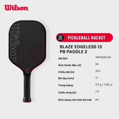 Wilson Blaze Edgeless 13 Vợt Pickleball Nhẹ, Độ Bám Cao, Ưu Đãi 6.029.000 VND 5