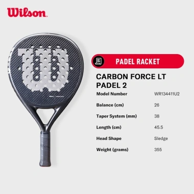 Wilson Carbon Force LT Vợt Padel WR134.411U2 - Siêu nhẹ, Kiểm soát, Giá 5.13 triệu