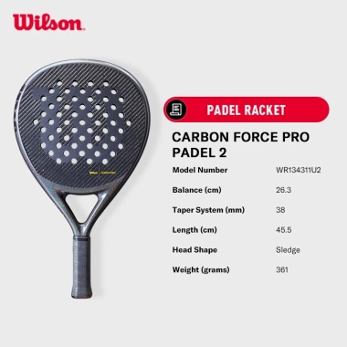 Wilson Carbon Force Pro Vợt Padel Siêu Nhẹ Độ Bám Cao Giá Ưu Đãi 6,524,000₫
