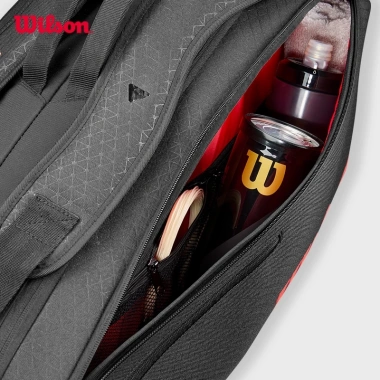 Wilson Clash V3 6PK Túi Đựng Vợt Đen/Đỏ - Bảo Vệ Vợt, Ngăn Đựng Rộng, Giá Ưu Đãi 3.599.000₫ 4