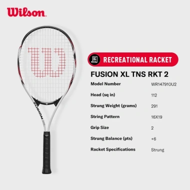 Wilson Fusion XL Vợt Tennis Căng Dây WR147.910U – Giá 1.082.000 VND, Hiệu Suất Cao