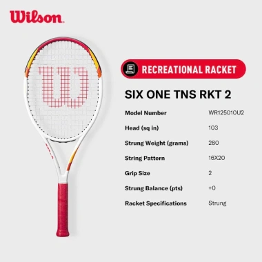 Wilson Six One Vợt Tennis Căng Dây WR125.010U2 - Giá ưu đãi 2.851.000₫ (3.677.790₫)