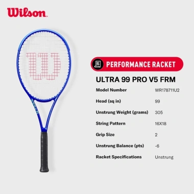 Wilson Ultra 99 Pro V5 - Vợt Tennis Độ Bám Cao, Giảm Giá 7.999.000₫