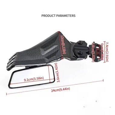 Winglet fairing gương chiếu hậu cho Honda CBR650R, Yamaha R1‑R6 – giá 410.300₫