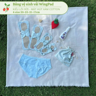 WingPad Túi Cotton Chống Thấm Đựng Băng Vệ Sinh Vải - Giá Ưu Đãi 77.000₫ 3