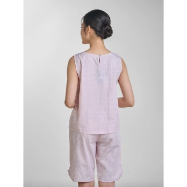 WINNY Bộ đồ mặc nhà Woven quần lửng không tay - Giá chỉ 235.000, thoải mái, mềm mại 3