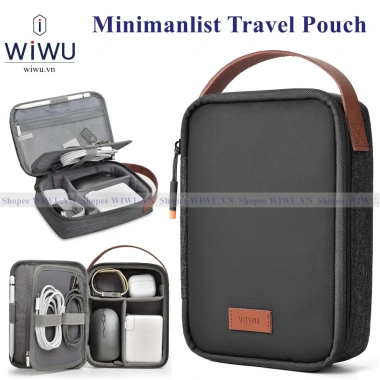 WIWU Minimal Tech Pouch - Túi đa ngăn phụ kiện công nghệ, sạc, cáp, chuột, pin dự phòng, giá 249.000đ