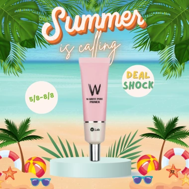 W.Lab Kem lót che khuyết điểm màu Hồng Nudie 35g Primer Pink - Da mịn, giảm thâm, giá 240k, giá gốc 300k