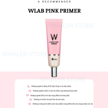 W.Lab Kem lót che khuyết điểm màu Hồng Nudie 35g Primer Pink - Da mịn, giảm thâm, giá 240k, giá gốc 300k 4 W.Lab Kem lót che khuyết điểm màu Hồng Nudie 35g Primer Pink - Da mịn, giảm thâm, giá 240k, giá gốc 300k 4