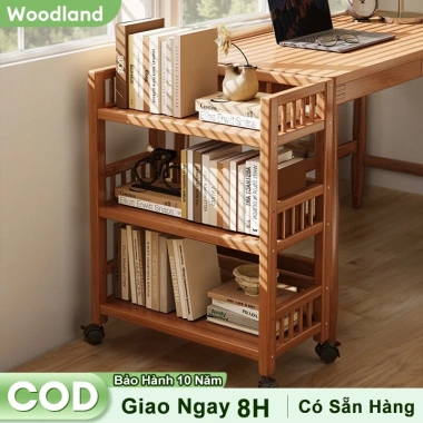 Woodland Kệ đa năng gỗ di động 2-3 tầng - Giá để đồ trang trí, giảm còn 326k