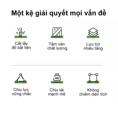 Woodland Kệ Gỗ Nhà Bếp Đa Năng Dễ Lau Chùi, Lắp Ghép, Chịu 150kg - Giá 268.000₫ 9