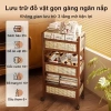 WoodLand Xe Đẩy Đa Năng 3 Tầng Bánh Xe Linh Hoạt - Thiết Kế Tre Tự Nhiên, Kệ Gỗ Đan Mây 319.000 VND 4