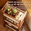 WoodLand Xe Đẩy Đa Năng 3 Tầng Bánh Xe Linh Hoạt - Thiết Kế Tre Tự Nhiên, Kệ Gỗ Đan Mây 319.000 VND 7