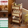 WoodLand Xe Đẩy Đa Năng 3 Tầng Bánh Xe Linh Hoạt - Thiết Kế Tre Tự Nhiên, Kệ Gỗ Đan Mây 319.000 VND 10