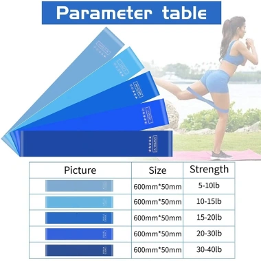 Worthdefense 5 Dây Kháng Lực Đàn Hồi Yoga Crossfit Tập Thể Dục Luyện Tập 3