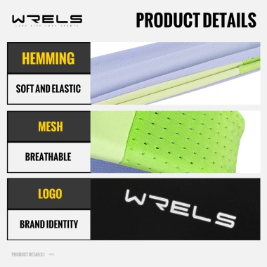 WRELS Băng Đồ Thấm Mồ Hôi Thể Thao Hai Màu Co Giãn K30 Hút Ẩm Phù Hợp Chạy Bộ 4