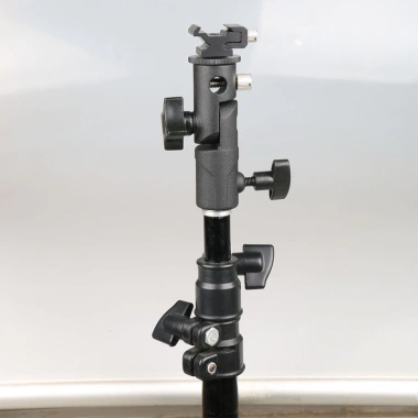 Wss Xoay Flash Hot Shoe Umbrella Giá Đỡ Đèn Studio Type E Chân Đế 1/4 & 3/8 Đa Năng 3