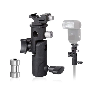 Wss Xoay Flash Hot Shoe Umbrella Giá Đỡ Đèn Studio Type E Chân Đế 1/4 & 3/8 Đa Năng 8