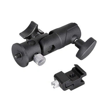 Wss Xoay Flash Hot Shoe Umbrella Giá Đỡ Đèn Studio Type E Chân Đế 1/4 & 3/8 Đa Năng 9