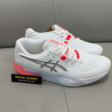 X2Man Giày Thể Thao Tennis Pickleball Asic Gel X Resolusion 10 Màu Trắng Xám Đế Cam 8 X2Man Giày Thể Thao Tennis Pickleball Asic Gel X Resolusion 10 Màu Trắng Xám Đế Cam 8
