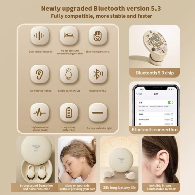 X68 Tai nghe ngủ mini Bluetooth 5.3 - Giảm tiếng ồn thông minh, Giá chỉ 81.000đ 7
