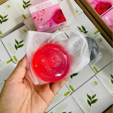 Xà Bông Hoa Hồng Pháp CHICAN 80g – Hương Nước Hoa Nhẹ, Da Mềm Mịn, Thơm Lâu, Tặng Túi Lưới – 50.000 VND 2
