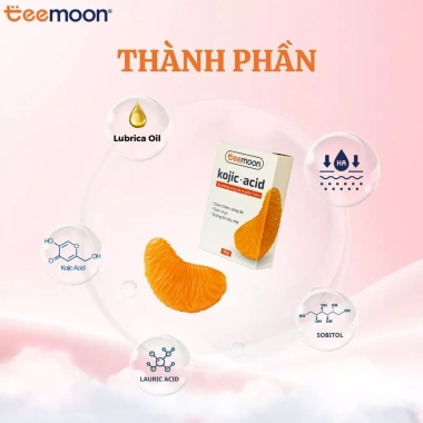 Xà bông múi cam Kojic Acid Teemoon 90g Sáng da, giảm thâm, giảm mụn lưng, giá 30.000 VND 2