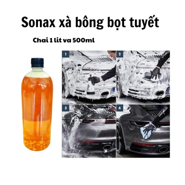 Xà bông Sonax bọt tuyết 500ml-1L - Giặt sạch xe máy, ôtô, xe điện, giảm 18% 5