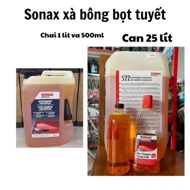 Xà bông Sonax bọt tuyết 500ml-1L - Giặt sạch xe máy, ôtô, xe điện, giảm 18% 7