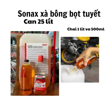 Xà bông Sonax bọt tuyết 500ml-1L - Giặt sạch xe máy, ôtô, xe điện, giảm 18% 8