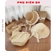 XẢ HÀNG Combo Túi Cói & Mũ Cói Biển Rộng Vành Sóng Phối Nơ - Siêu Nhẹ Giá 59.999đ 4