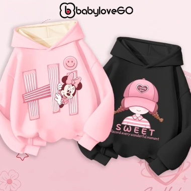 XẢ KHO Áo hoodie BabyloveGO cho bé áo khoác nỉ in hình độc đáo, giao mẫu giá 159k