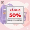 XẢ KHO Áo nỉ bé gái BabyloveGO - Sweater in hình dễ thương, giá chỉ 165.000₫