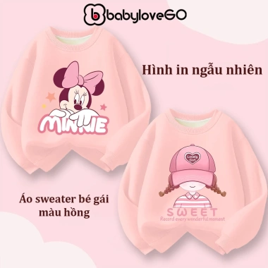 XẢ KHO Áo nỉ bé gái BabyloveGO - Sweater in hình dễ thương, giá chỉ 165.000₫ 5