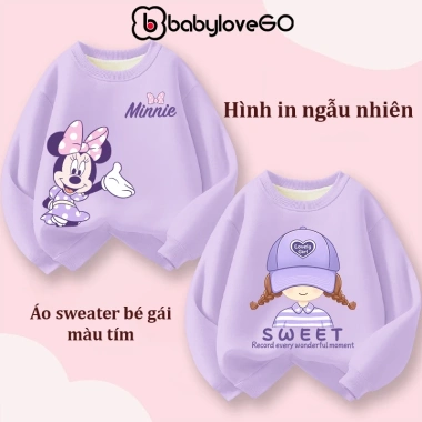 XẢ KHO Áo nỉ bé gái BabyloveGO - Sweater in hình dễ thương, giá chỉ 165.000₫ 6