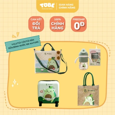 Xả kho cắt mã VALI, Túi cói, Bình nước, Túi bỉm sữa BB Nature - Giá ưu đãi 295k