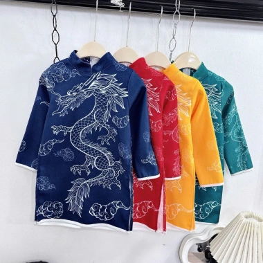 Xả kho CBL18 - Áo dài cách tân Long Vân cho bé trai lễ tết, giảm còn 99.900đ 2