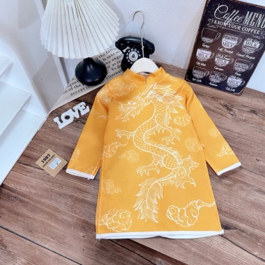 Xả kho CBL18 - Áo dài cách tân Long Vân cho bé trai lễ tết, giảm còn 99.900đ 4