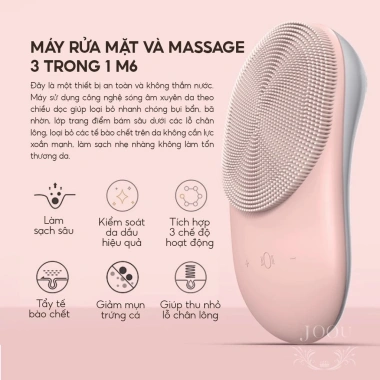 Xả kho có hạn: Máy rửa mặt JOOU M6 3 trong 1 - Làm sạch, massage, đẩy tinh chất 380.000₫ 2