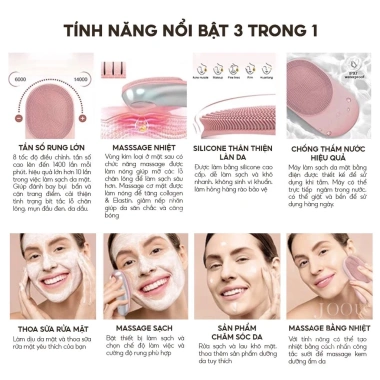 Xả kho có hạn: Máy rửa mặt JOOU M6 3 trong 1 - Làm sạch, massage, đẩy tinh chất 380.000₫ 4